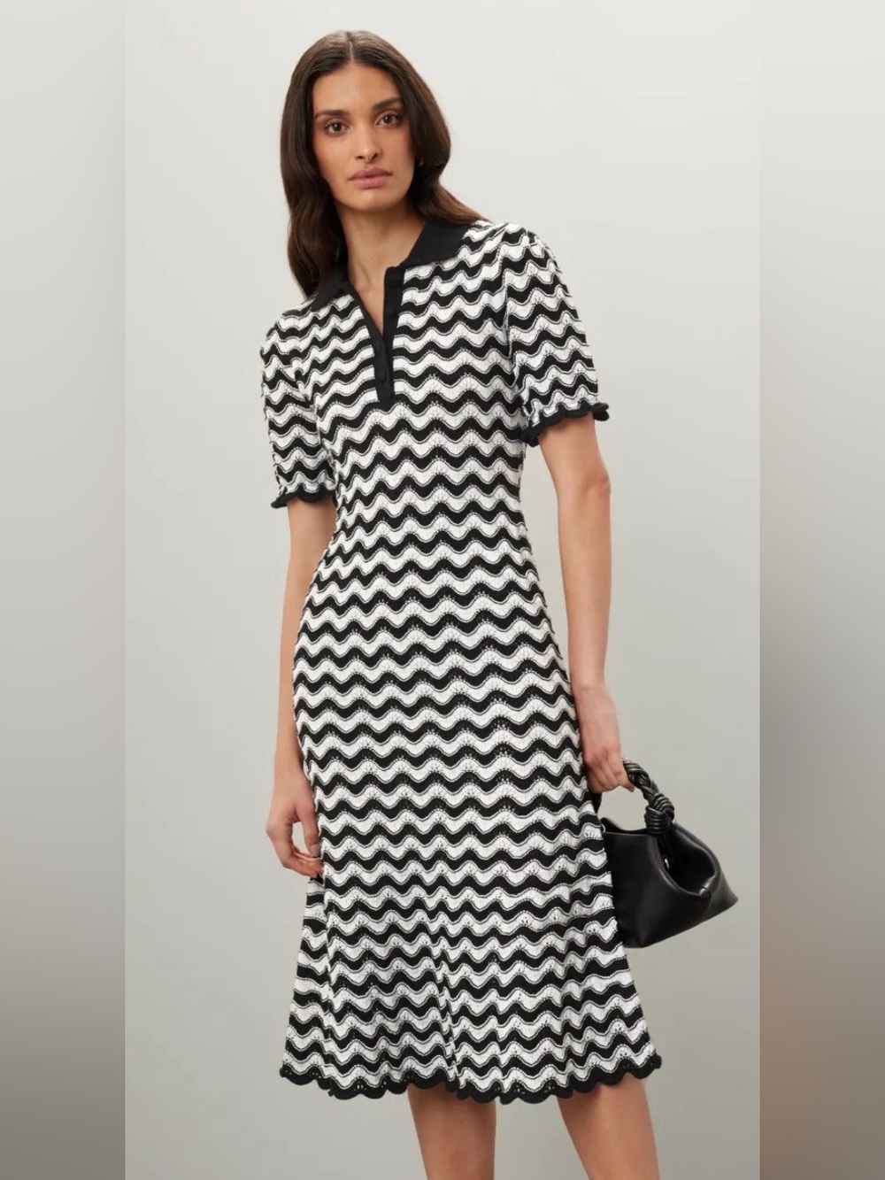 Derek Lam 10 Crosby x RTR Wavy Stripe Knit Dress